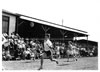 Susan Hames winning 200 metres County Championship, Stoke, 1959.